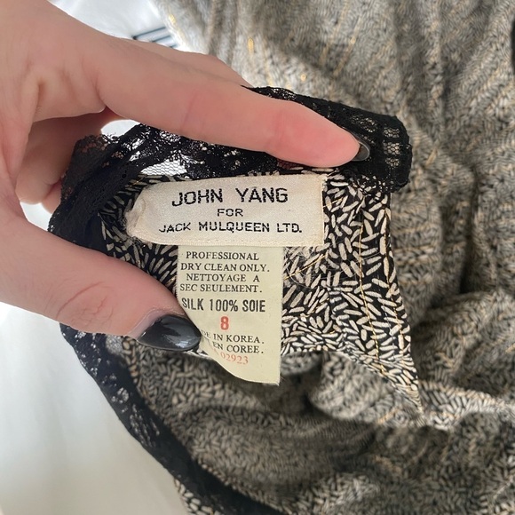 Vintage- John Yang Silk and Lace Dress - Picture 9 of 9